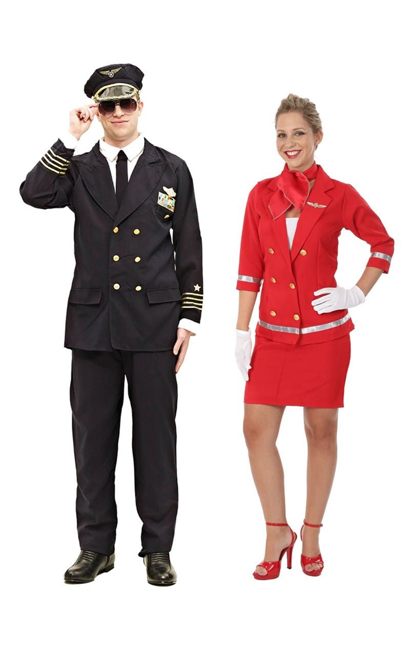 Air Hostess & Pilot Couples Costume